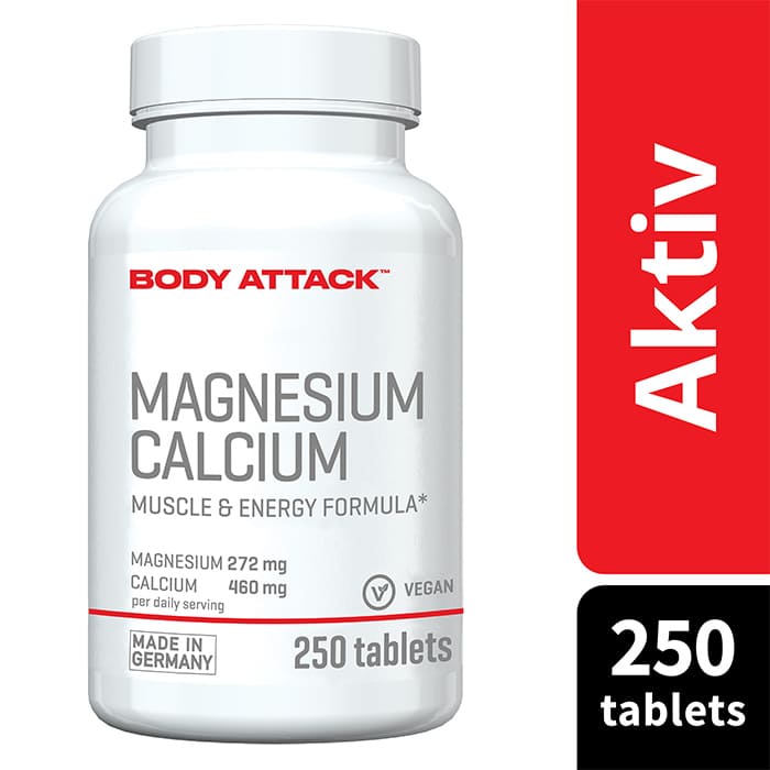 BodyAttack Magnesium Calcium 250 Tabs