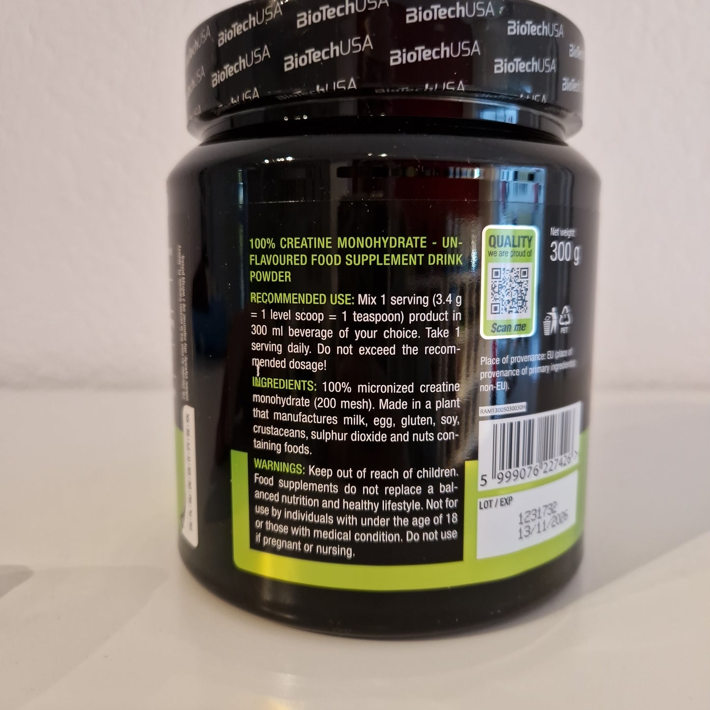 BioTech USA CreatineMonohydrate 300gr