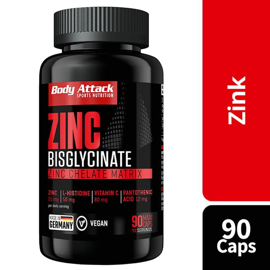 BodyAttack ZINC Bisglycinate 90 Kaps