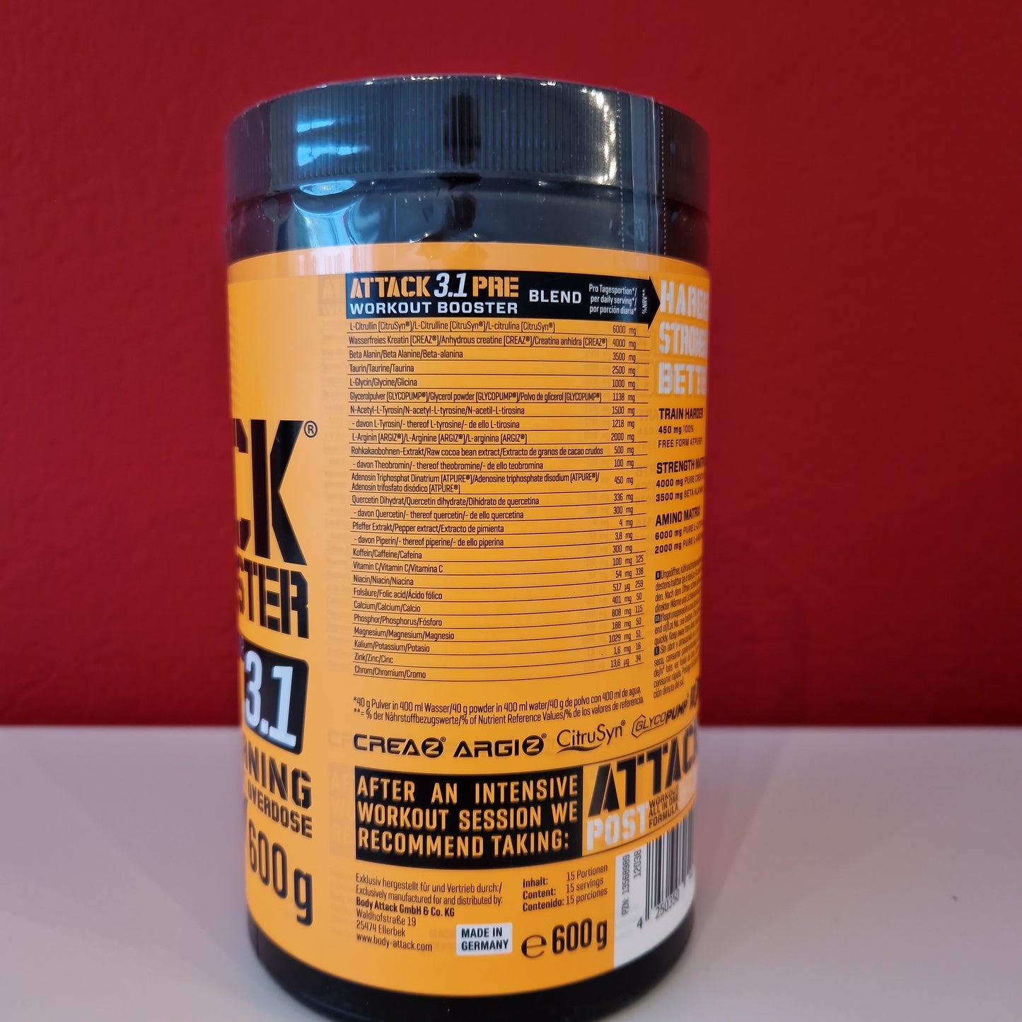 BodyAttack PreAttack Booster 600gr