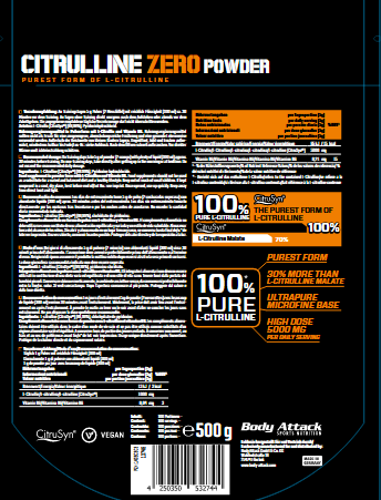 BodyAttack citrulline zero 500gr