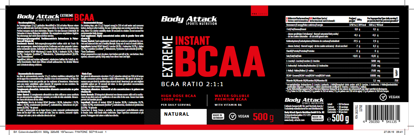 BodyAttack Instant BCAA